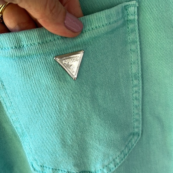 Guess Jeans New w Tag Sz 25 Cosmo High Rise Wide Leg in Ocean Breeze - Picture 5 of 10